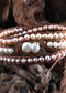Boho Bracelet, RH 5 Layers Leather Wrap Bracelet, White Pink Natural Peal